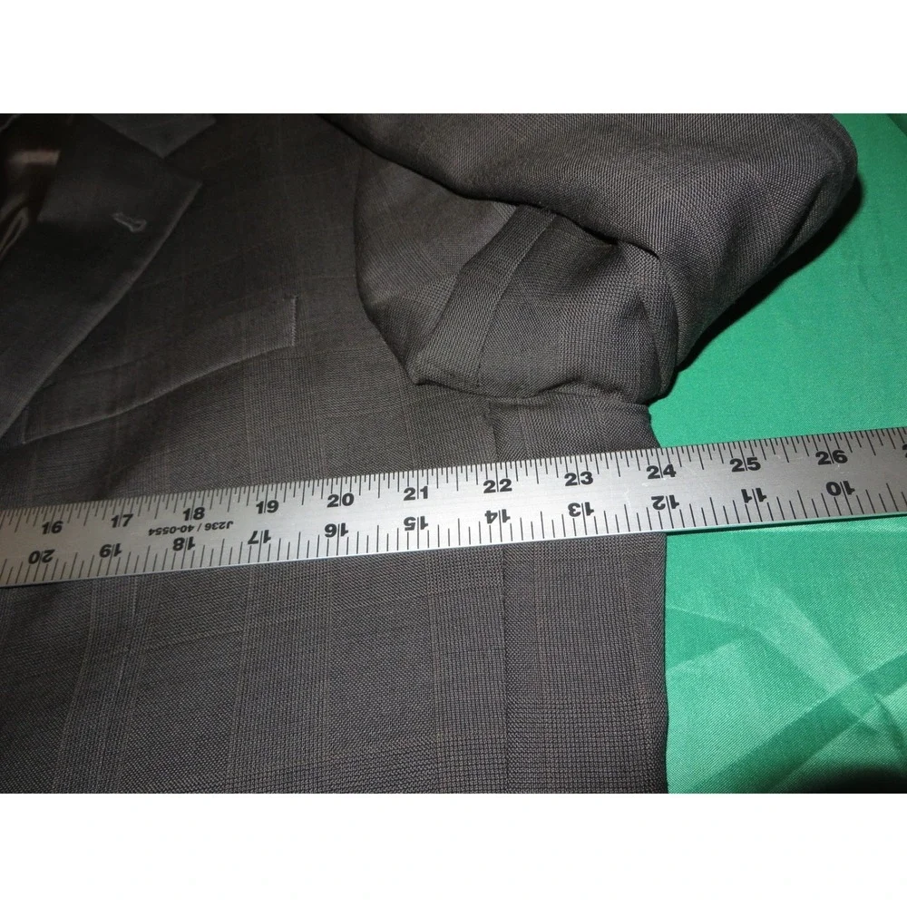 Jos. A. Bank Signature 2-Pc Brown Glen Plaid 100% Wool Suit 2 Button 46R/41x31.5 - Picture 15 of 16